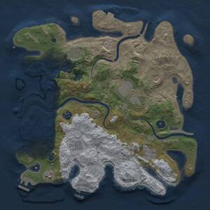 Thumbnail Rust Map: Procedural Map, Size: 3650, Seed: 1602240713, 14 Monuments