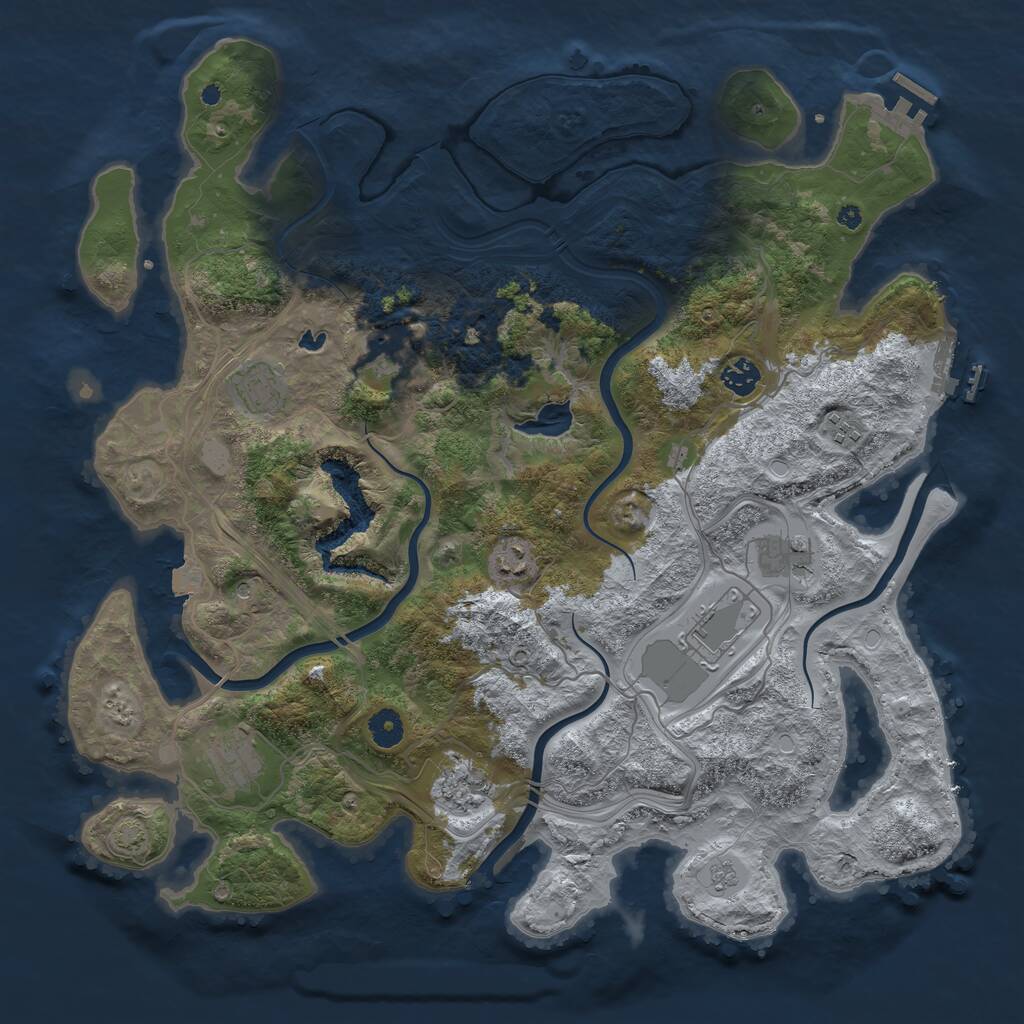 Rust Map: Procedural Map, Size: 4250, Seed: 588411474, 15 Monuments