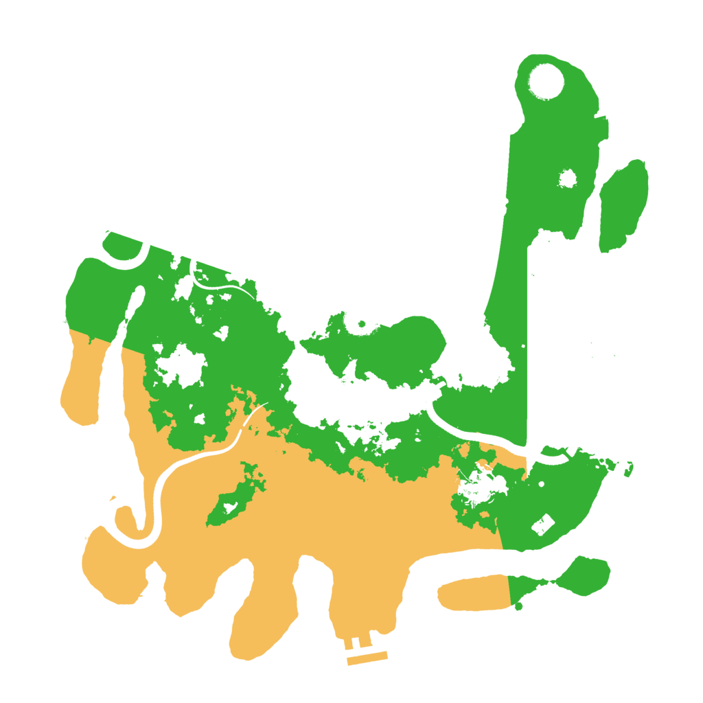 Biome Rust Map: Procedural Map, Size: 3500, Seed: 32342345