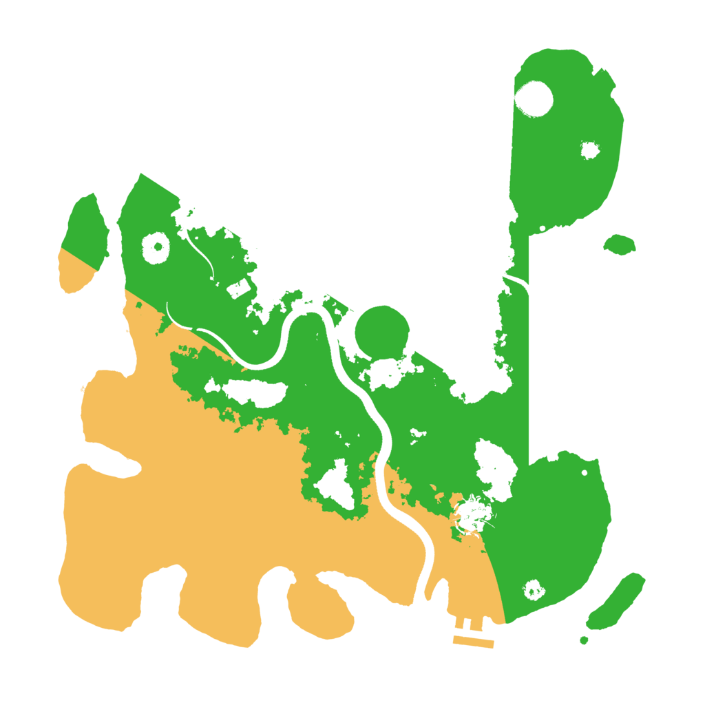 Biome Rust Map: Procedural Map, Size: 3500, Seed: 4075293