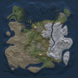 Thumbnail Rust Map: Procedural Map, Size: 3800, Seed: 306798201, 13 Monuments