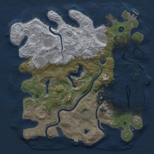 Thumbnail Rust Map: Procedural Map, Size: 4050, Seed: 462024101, 14 Monuments