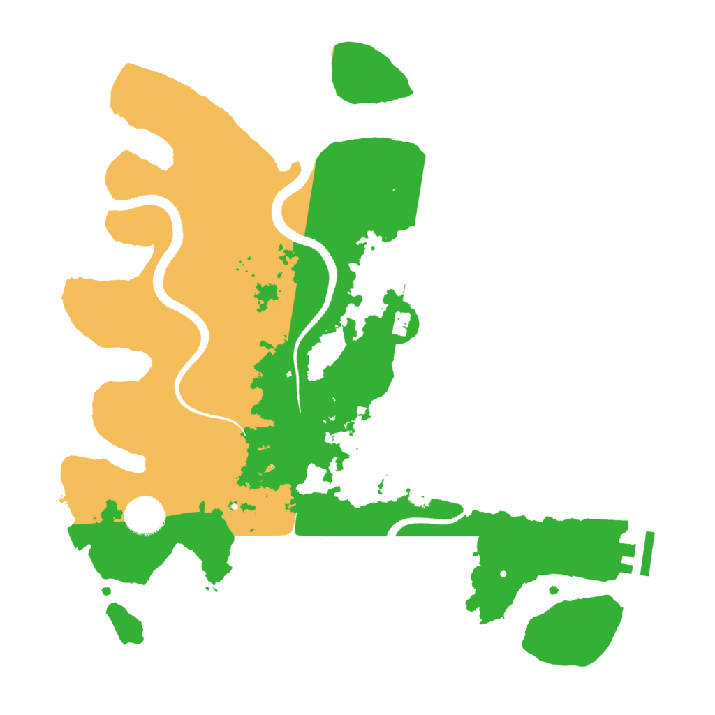 Biome Rust Map: Procedural Map, Size: 3250, Seed: 70119178