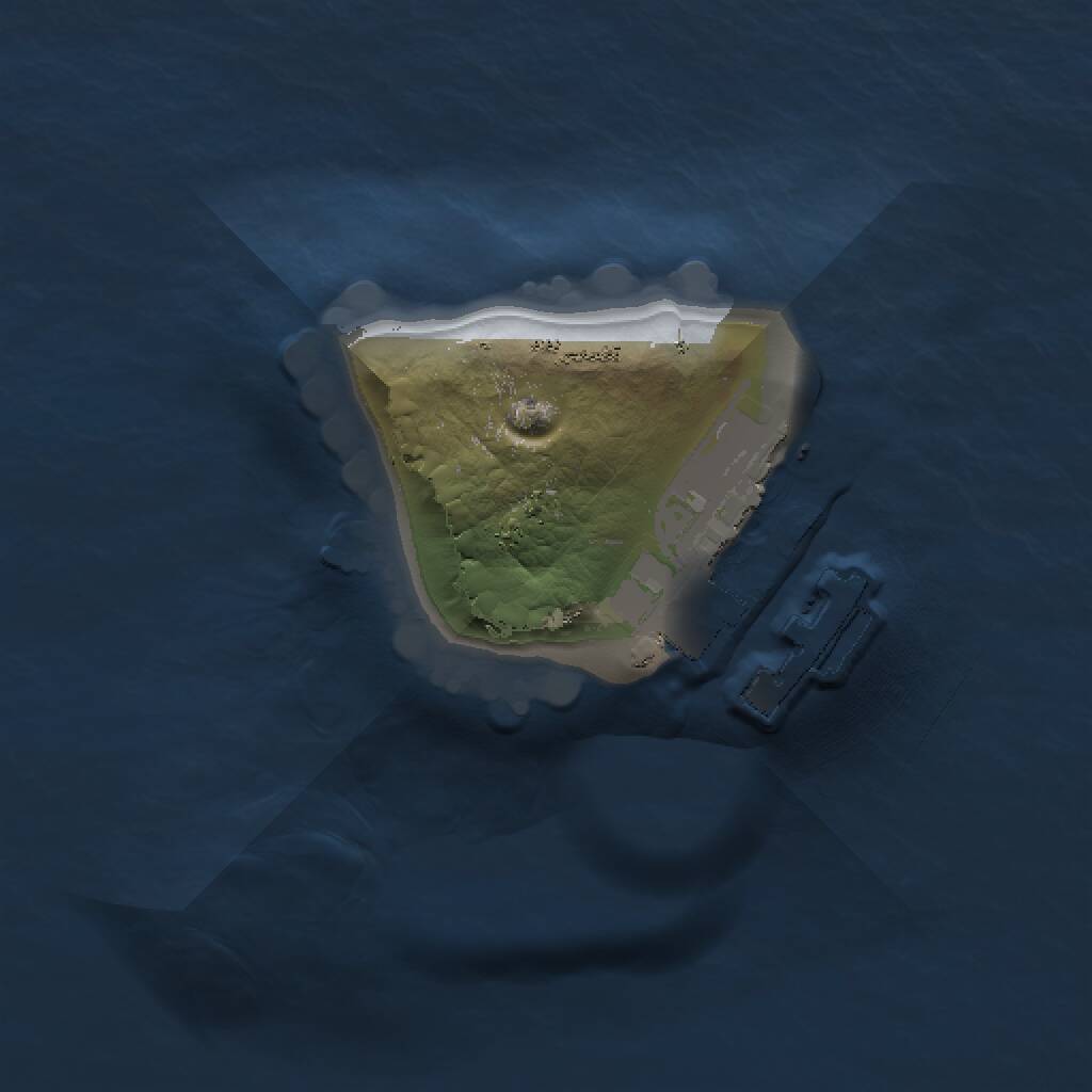 Rust Map: Procedural Map, Size: 1000, Seed: 1322989535, 2 Monuments