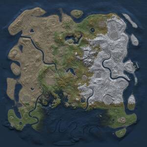 Thumbnail Rust Map: Procedural Map, Size: 5000, Seed: 857165684, 17 Monuments