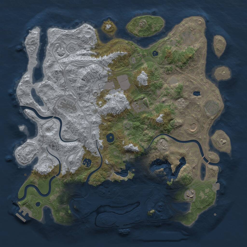 Rust Map: Procedural Map, Size: 4250, Seed: 1165008337, 15 Monuments