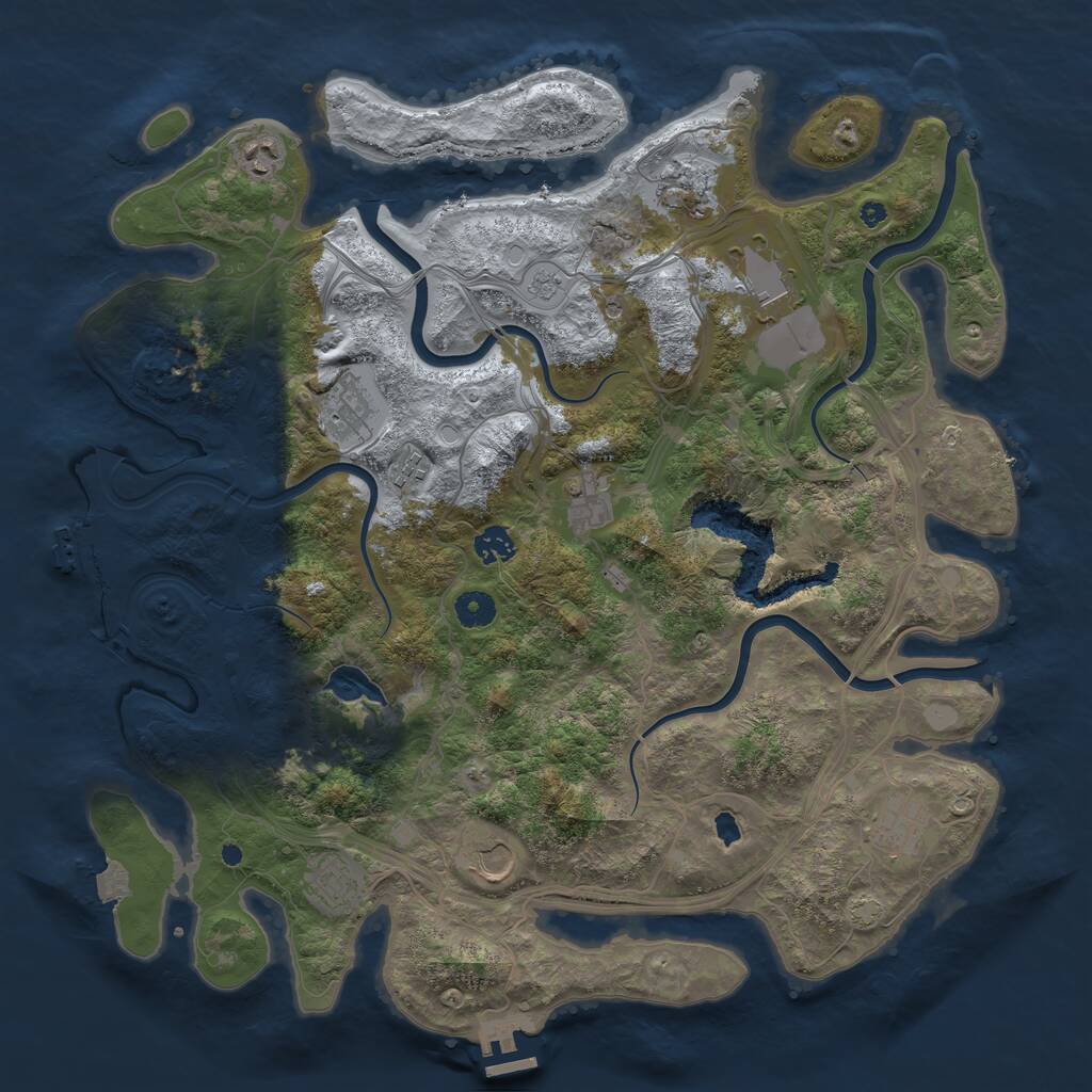 Rust Map: Procedural Map, Size: 4250, Seed: 5032026, 16 Monuments