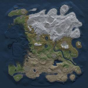 Thumbnail Rust Map: Procedural Map, Size: 4000, Seed: 1514288081, 17 Monuments
