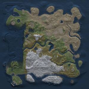 Thumbnail Rust Map: Procedural Map, Size: 4250, Seed: 689176021, 16 Monuments