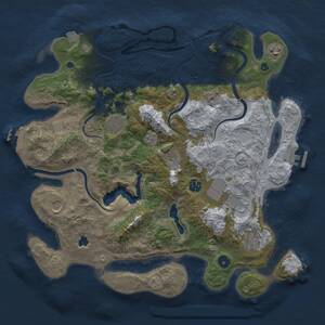 Thumbnail Rust Map: Procedural Map, Size: 4000, Seed: 171099358, 14 Monuments