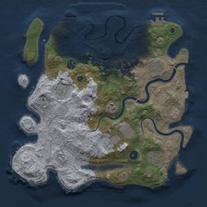 Thumbnail Rust Map: Procedural Map, Size: 3500, Seed: 2112014, 14 Monuments