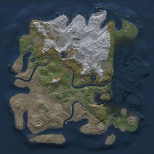 Thumbnail Rust Map: Procedural Map, Size: 3750, Seed: 1431562690, 15 Monuments