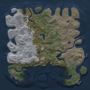 Thumbnail Rust Map: Procedural Map, Size: 4500, Seed: 6565053, 16 Monuments