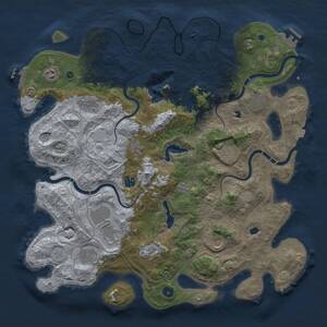 Thumbnail Rust Map: Procedural Map, Size: 4500, Seed: 770505544, 17 Monuments