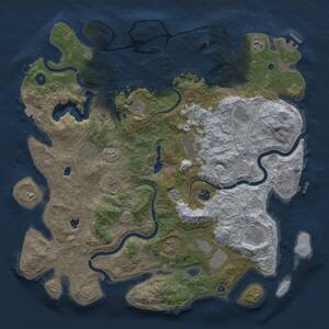 Thumbnail Rust Map: Procedural Map, Size: 4500, Seed: 2095791337, 17 Monuments