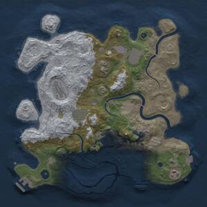 Thumbnail Rust Map: Procedural Map, Size: 3500, Seed: 963259303, 14 Monuments