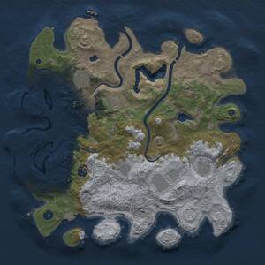 Thumbnail Rust Map: Procedural Map, Size: 4000, Seed: 2087599609, 14 Monuments