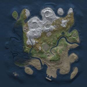 Thumbnail Rust Map: Procedural Map, Size: 3000, Seed: 382799636, 10 Monuments