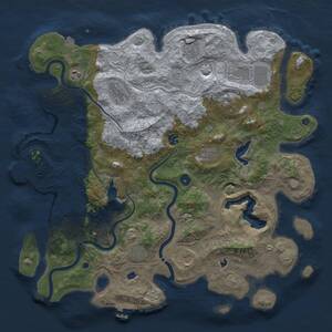 Thumbnail Rust Map: Procedural Map, Size: 4500, Seed: 206131567, 16 Monuments