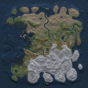Thumbnail Rust Map: Procedural Map, Size: 4500, Seed: 1764149873, 17 Monuments