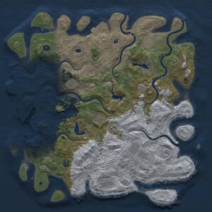 Thumbnail Rust Map: Procedural Map, Size: 4800, Seed: 1539870744, 15 Monuments