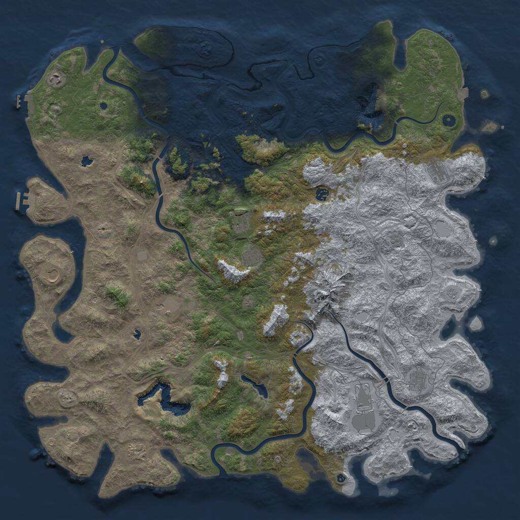 Rust Map: Procedural Map, Size: 6000, Seed: 1498914584, 17 Monuments