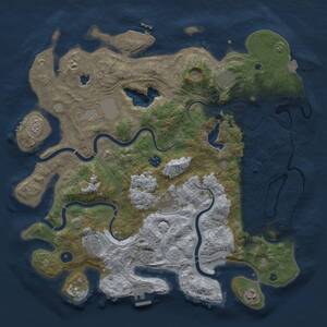 Thumbnail Rust Map: Procedural Map, Size: 4250, Seed: 1363626833, 13 Monuments