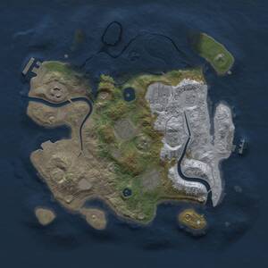 Thumbnail Rust Map: Procedural Map, Size: 3000, Seed: 2043286004, 11 Monuments