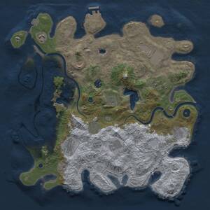 Thumbnail Rust Map: Procedural Map, Size: 4000, Seed: 1518979145, 17 Monuments