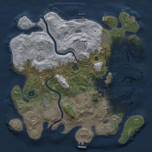 Thumbnail Rust Map: Procedural Map, Size: 3774, Seed: 1243056012, 15 Monuments