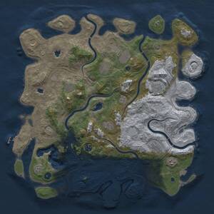 Thumbnail Rust Map: Procedural Map, Size: 4500, Seed: 842105023, 16 Monuments