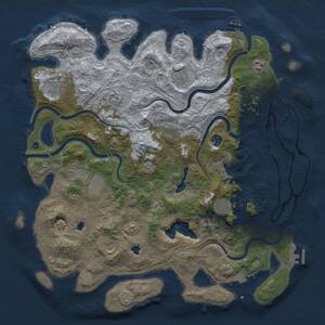 Thumbnail Rust Map: Procedural Map, Size: 4500, Seed: 407862566, 16 Monuments