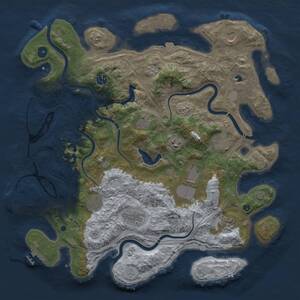 Thumbnail Rust Map: Procedural Map, Size: 4250, Seed: 49993, 16 Monuments
