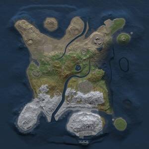 Thumbnail Rust Map: Procedural Map, Size: 2500, Seed: 5000005, 6 Monuments
