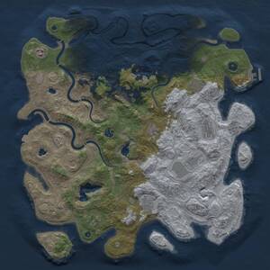 Thumbnail Rust Map: Procedural Map, Size: 4500, Seed: 1282985213, 17 Monuments