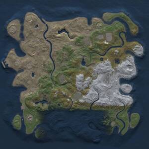 Thumbnail Rust Map: Procedural Map, Size: 4500, Seed: 1265219869, 16 Monuments
