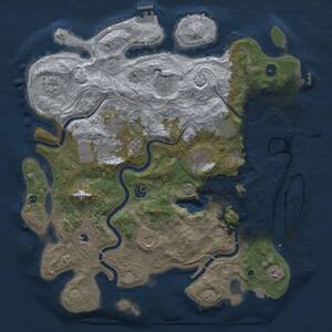 Thumbnail Rust Map: Procedural Map, Size: 4250, Seed: 2099018437, 16 Monuments