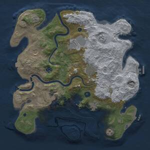 Thumbnail Rust Map: Procedural Map, Size: 3800, Seed: 749947314, 15 Monuments