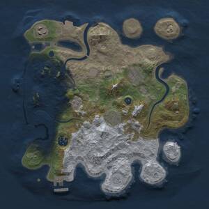 Thumbnail Rust Map: Procedural Map, Size: 3000, Seed: 16456746, 11 Monuments