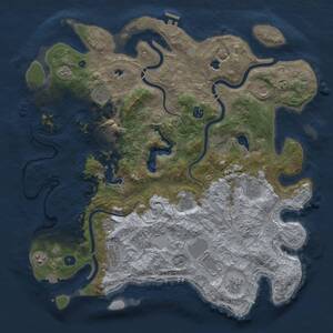 Thumbnail Rust Map: Procedural Map, Size: 4500, Seed: 1769487538, 17 Monuments