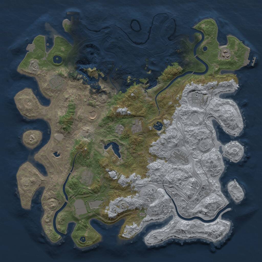 Rust Map: Procedural Map, Size: 4500, Seed: 260306, 17 Monuments