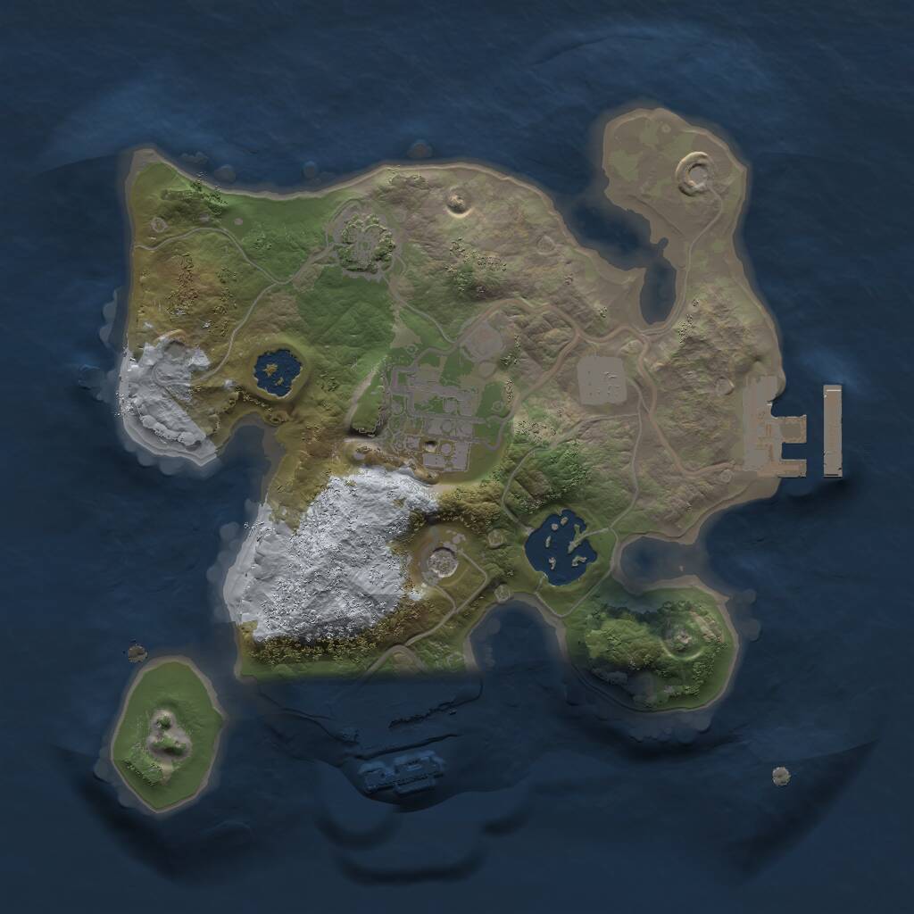 Rust Map: Procedural Map, Size: 2000, Seed: 96937140, 7 Monuments