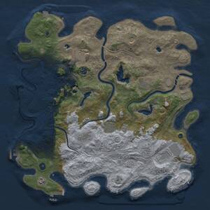 Thumbnail Rust Map: Procedural Map, Size: 4500, Seed: 226534258, 16 Monuments