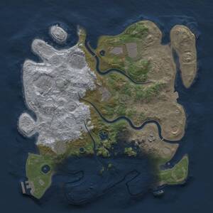 Thumbnail Rust Map: Procedural Map, Size: 3750, Seed: 225252857, 16 Monuments