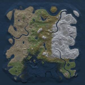 Thumbnail Rust Map: Procedural Map, Size: 4500, Seed: 556356326, 17 Monuments