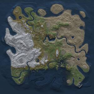 Thumbnail Rust Map: Procedural Map, Size: 4500, Seed: 56191351, 17 Monuments