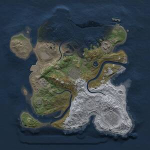 Thumbnail Rust Map: Procedural Map, Size: 2750, Seed: 1297127694, 10 Monuments