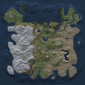 Thumbnail Rust Map: Procedural Map, Size: 4250, Seed: 999637849, 16 Monuments