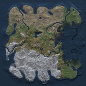 Thumbnail Rust Map: Procedural Map, Size: 4250, Seed: 334688505, 17 Monuments