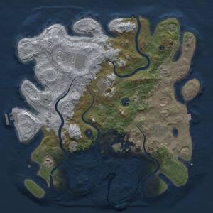 Thumbnail Rust Map: Procedural Map, Size: 3850, Seed: 1571256173, 14 Monuments
